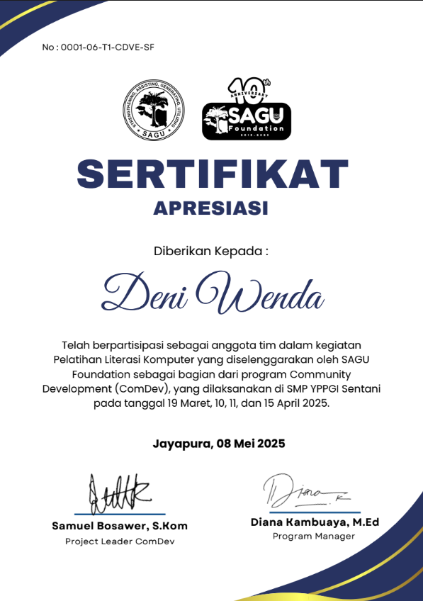 Sertifikat Community Developer