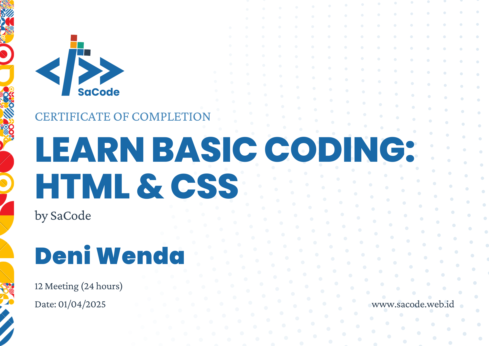 Sertifikat HTML & CSS